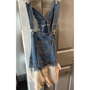 American Rag Denim Overall Shorts Dip Dyed Junior 7 NWT’s